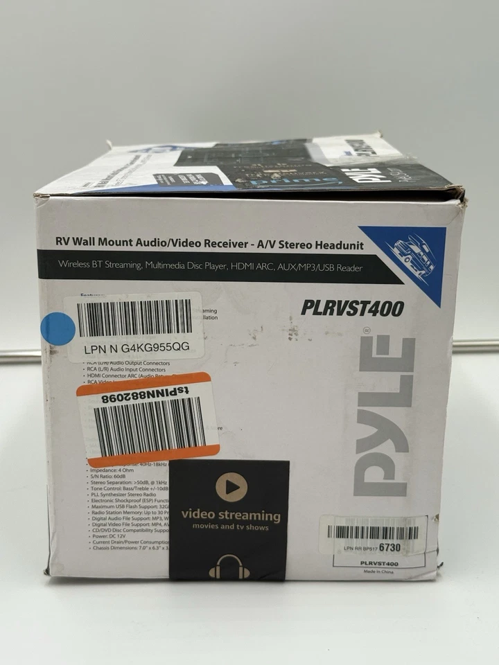 Pyle PLRVST400 Wall Mount Audio/Video Receiver - Black *open box * - Image 3 of 4