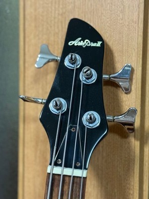 Aria Pro II black electric bass with humbucker