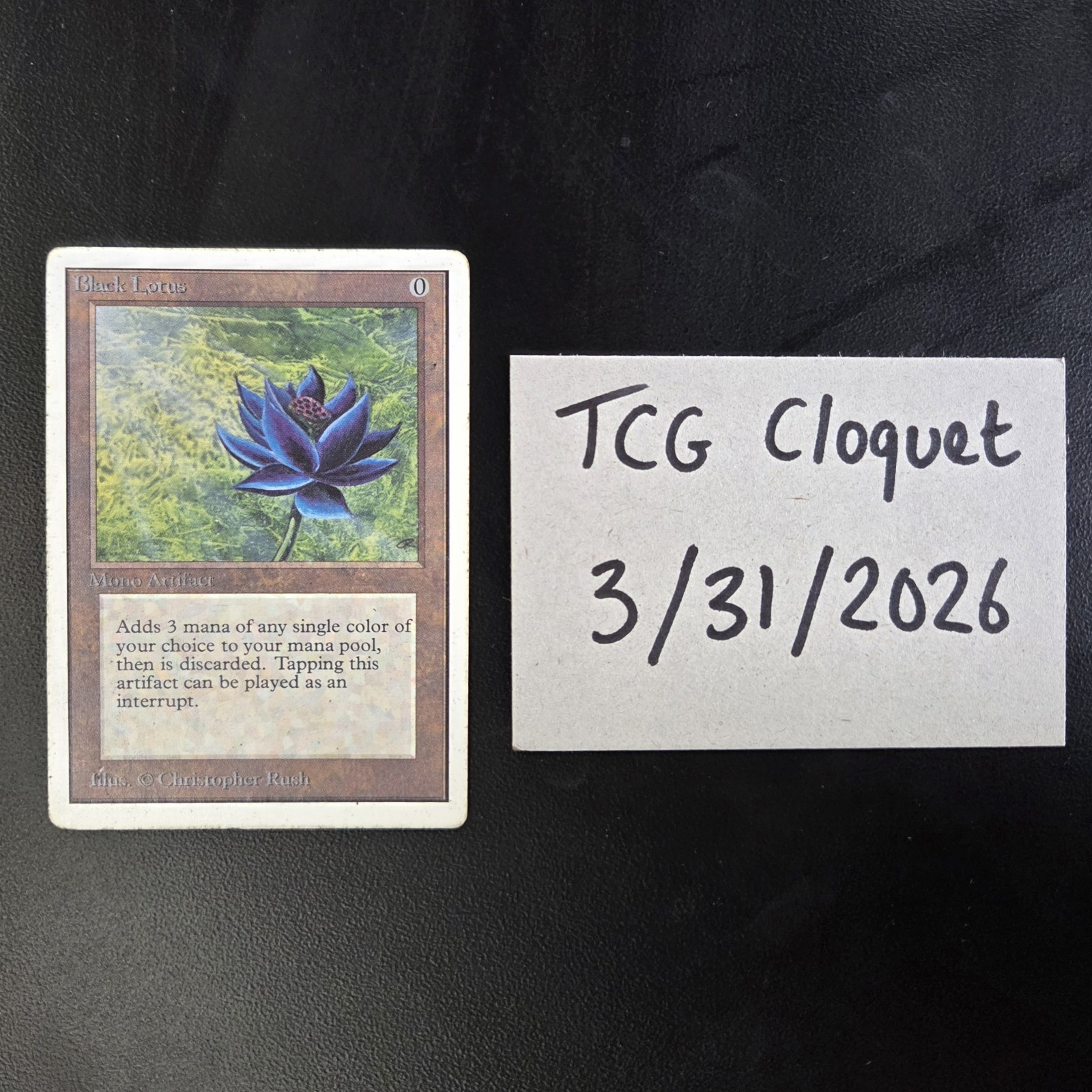 Black Lotus - Unlimited Edition - MTG Magic Rare 1993 Reserved List