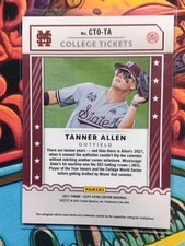 Tanner Allen -2021 Panini Contenders Draft Picks College Ticket Optic CTO-TA