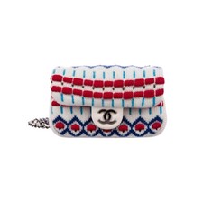 Chanel Pre-Owned Extra Mini Flap Bag Cashmere Knit Tweed Pattern limited-edition