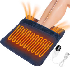 Double Sided Electric Foot Warmer with LCD Display, 6 Heat Settings  3 Timer, F