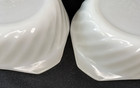 Vtg Anchor Hocking x2 White Small Casserole Ovenware Fire King MCM Swirl Tabbed — photo 8