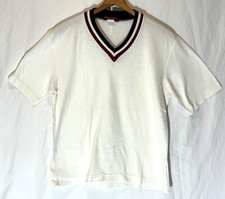 VTG 1960s Jantzen Center Court Tennis Collection Shirt L Made in USA Preppy