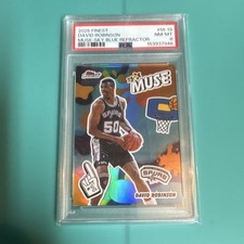 Topps 2026 Finest Basketball David Robinson Muse M-19 Sky Blue Refractor PSA 8