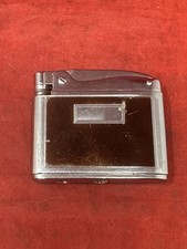 Ronson Adonis Pocket Lighter VTG Brown Enamel Silver Tone Made in USA D145217
