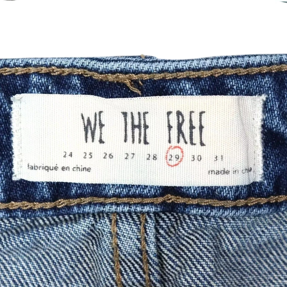 Falda vaquera Free People We The Free para mujer talla 29 azul cremallera frontal informal boho Foto 3 de 4
