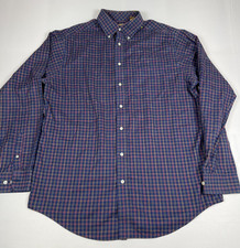 Roundtree Yorke Men s LT Blue Plaid Gold Label Non-Iron Long Sleeve Shirt