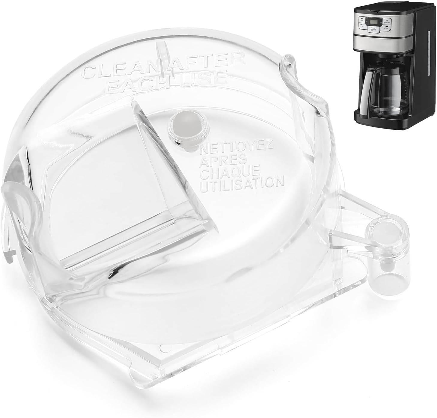 Grinder Lid Replacement for DGB-500 Coffee Grinder - Clear Assembly Part