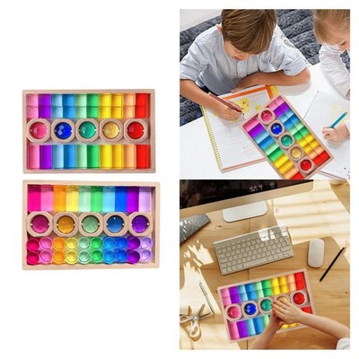 Wooden GEM Blocks Building Blocks Set Birthday Gift Sensory Training Fine Motor