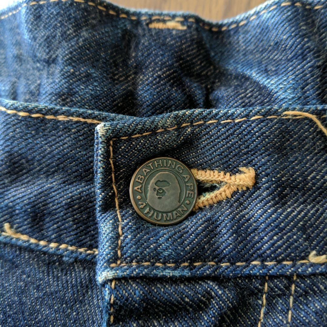 A Bathing Ape BAPE Denim Pants Jeans Waist 76cm Inseam 76cm BA0226164 thumbnail 2