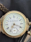 1897 Elgin 18s 15J Pocket Watch 10k Gold Plated Dial Hunter GF Case *WORKING*