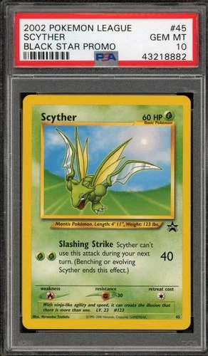 Pokemon Scyther League Promo Black Star 45 PSA 10 Gem Mint