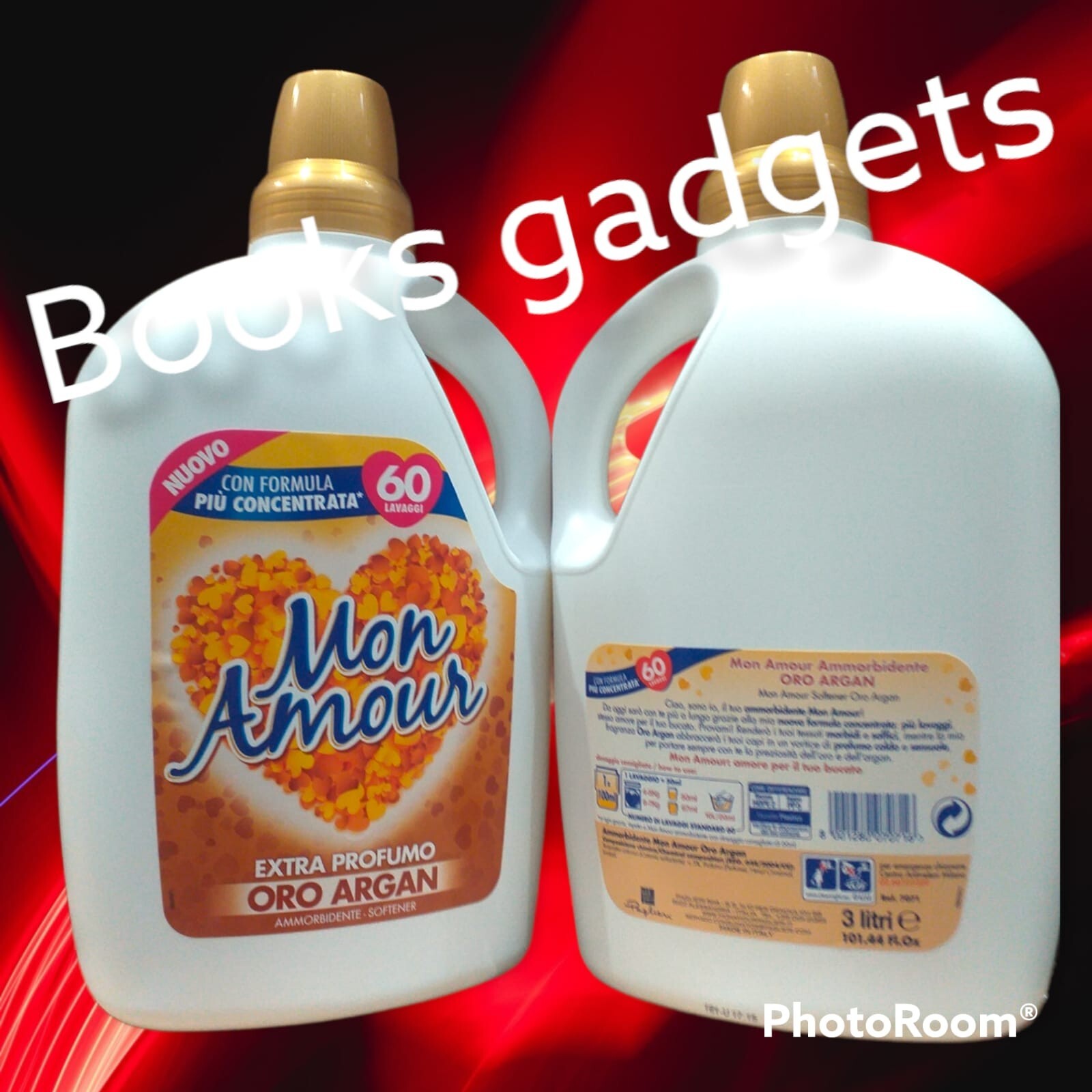 Mon Amour Argan Ammorbidente 3 Litri - 6 Flaconi per un Bucato Divino