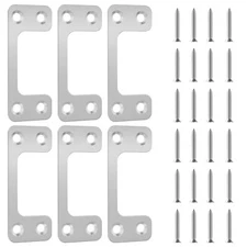 Oversized Adjustable Door Strike Plate 1.125" x 2.75" -Deadbolt Large Hole St...