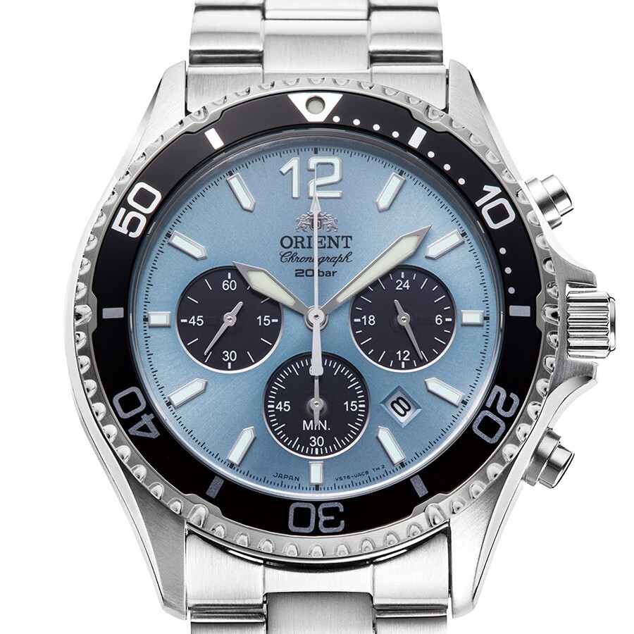 Orient Mako RN-TX0206L Panda Sport Blue Dial Solar Analog