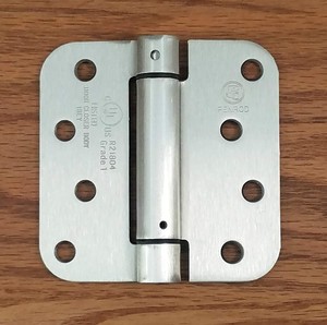 Penrod Satin Nickel Spring Hinges 4 With 5 8 Radius Self Closing Image Is Loading Penrod Satin Nickel Spring Hinges 4 034 With