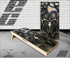 American Deer Buck Skull Dust Flag Cornhole Boards Bean Bag Toss Game