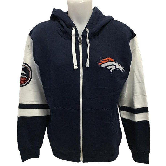 NFL Men's Denver Broncos Zipper Hoody Sweatshirt Small2X Football