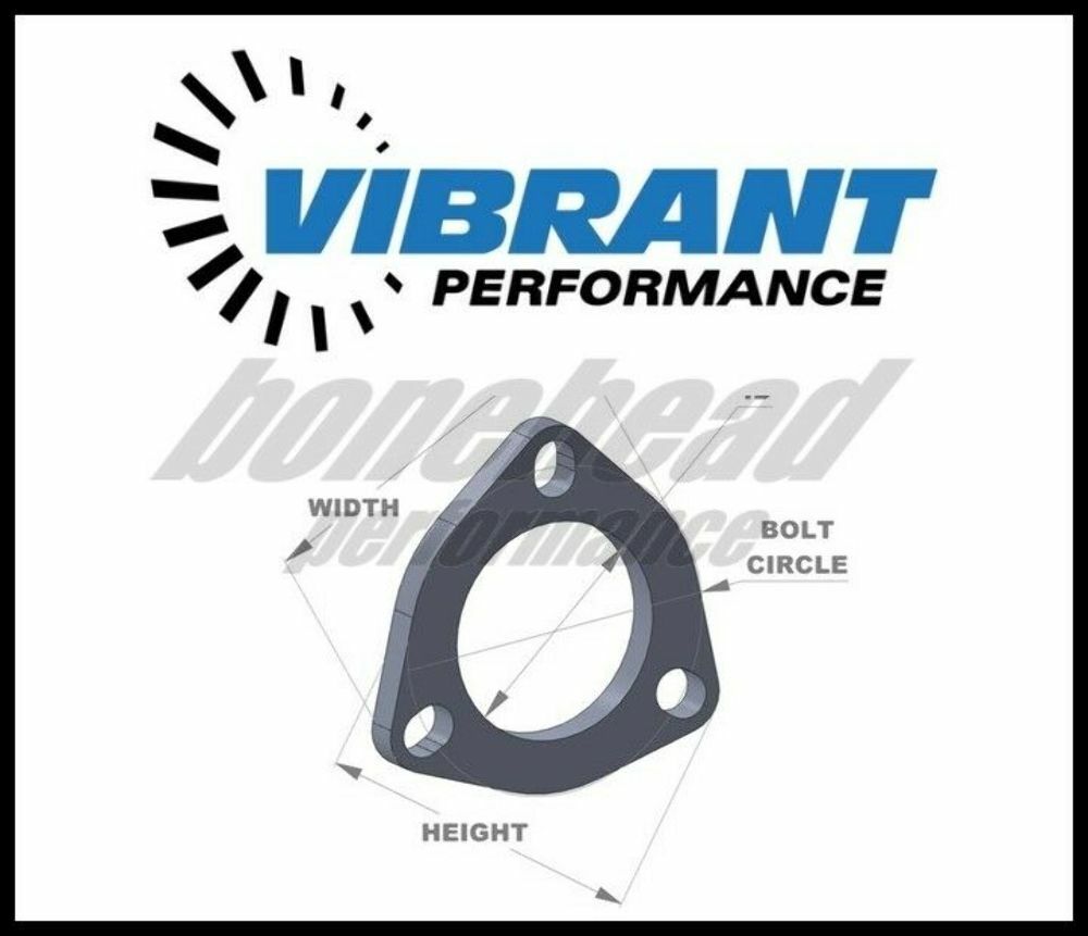 Vibrant 3-Bolt Stainless Steel Flange 3.5 Vibrant 3-Bolt Stainless Steel Flange 3.5