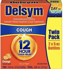 Delsym 12 Hour Cough Suppressant Liquid, Orange Flavour - 5 Oz