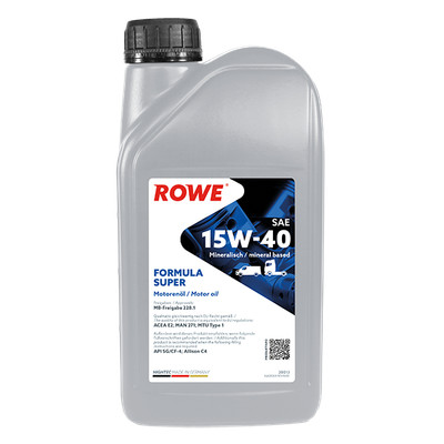 15W-40 Engine Oil Rowe Hightec Formula Super 1L for MB 228.1 MAN 271 ACEA E2