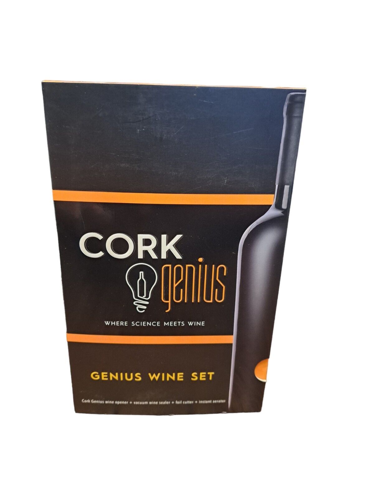 Cork Genius Wine Opener Set (4-Piece) With Wine Accessories - Includes Air Pump