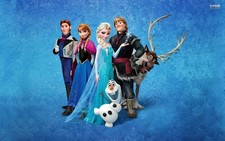 Disney Frozen Prinzessin Cartoon Film gro&szlig;es gerahmtes Wandbild Leinwandbild 20x30"