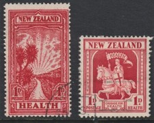 Francobolli sanitari Nuova Zelanda usati fine 1933-4