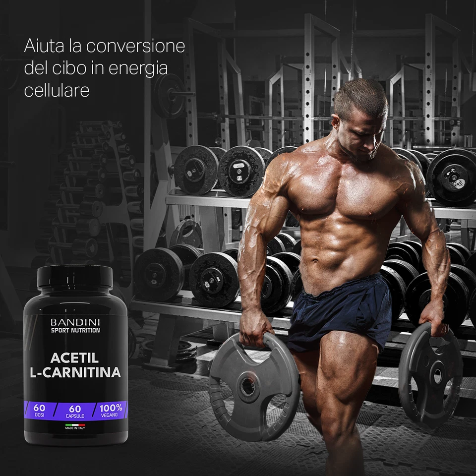 Bandini® Acetil L-CARNITINA | 60 capsule 1000 mg per CAPSULA | Palestra e Sport - Immagine 3 di 4