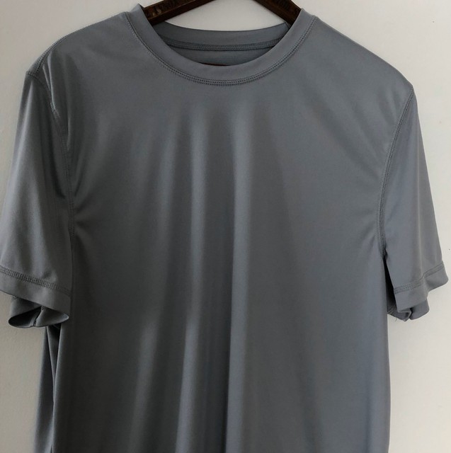 ALO Cool Fit T Shirt Size Large L Mens Gray Crew Neck Short Sleeve Top