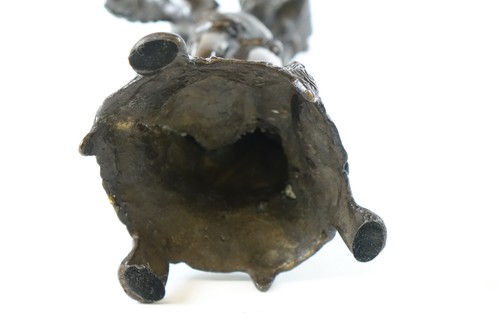 Pair of Antique European Bronze Candle Holders - Picture 3 of 3
