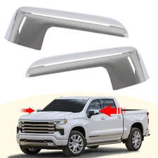 For Chevy Silverado 1500 2019-2024 Pickup Chrome Replacement Mirror Cap Covers