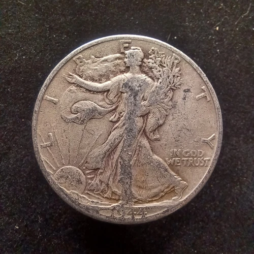 1944 D Walking Liberty Silver Half Dollar in Very Fine Condition. -#0445