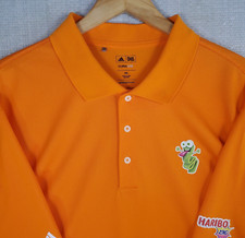 Rare ADIDIAS x HARIBO GUMMIES Size 3XL Mens Polo Shirt ClimaLite Orange Golf