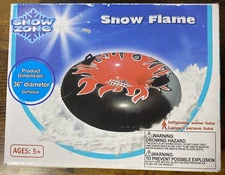 Sledding Ring Tire Tube w/ Handles 36 Inch Snow Flame Snow Zone New in Package 
