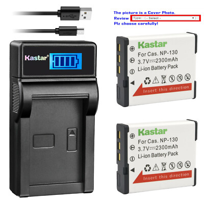 Norifon NP-130 LCD USB Ladegerät Für Casio Exilim Kameras - Kompatibel Mit NP-130/NP-130A