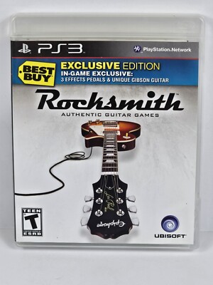 Rocksmith  Authentic Guitar Games PS3 Sony PlayStation 3 Ubisoft Bass and Guitar