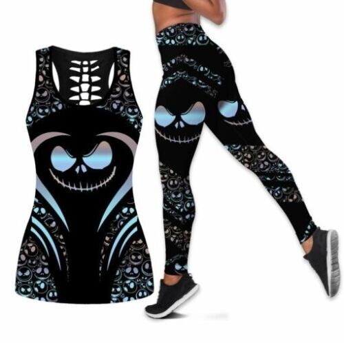 Tank Top or Legging Outfit Hologram-Jack-Skellington-Faces-image