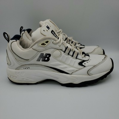 Women New Balance 360 White/Navy Vegan Leather Lace Up Low Sneakers Size 10  | eBay