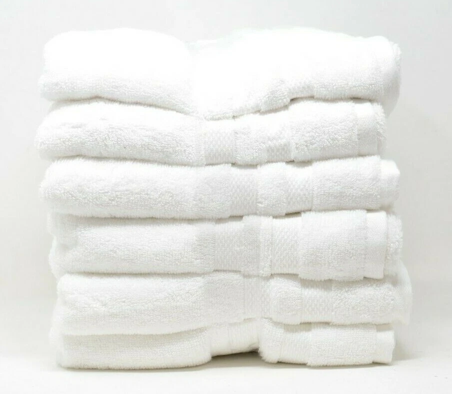 Grandeur Hospitality 6 Pack 100% Cotton Bath Towel 30 x 54 White