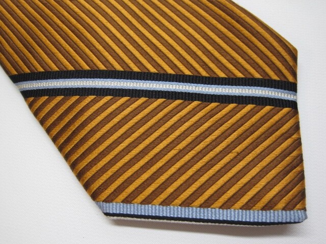 Robert Talbott Studio Orange Brown Thick Woven St… - image 3