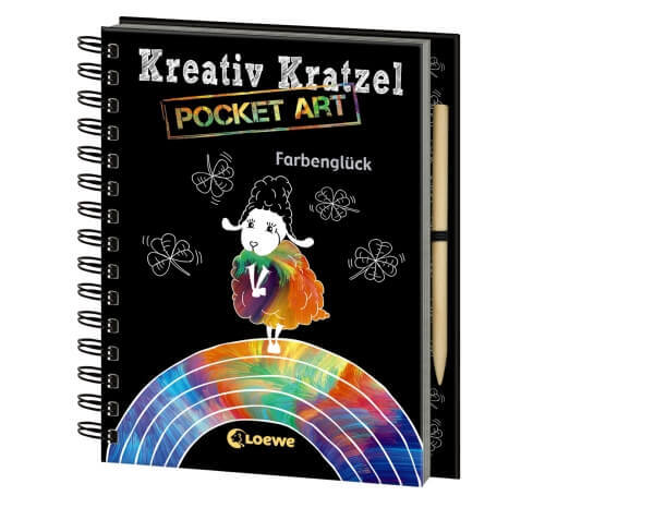 Thumbnail - Loewe Kreativ-kratzel Pocket Farbenglück