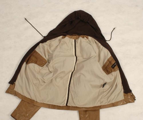 Lederjacke Herren beige Cognac 48 - Bild 2 von 6