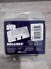 VTG 1999 Rolodex Sealed Metallic Blue 125 Cards 2 1/4 x 4 Covered File USA