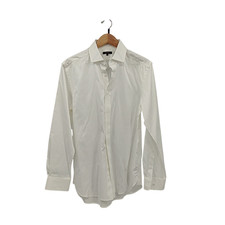 Quince Women Organic Cotton Stretch Twill Dress Shirt White Sleeved Top L