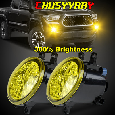 Pair Bumper LED Fog Light Yellow Driving Lamps For TOYOTA HIGHLANDER 2008-2010