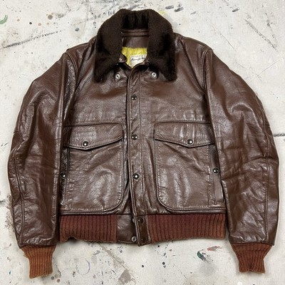 Vintage 60s 70s Bates California G1 Motorcycle Leather Bomber