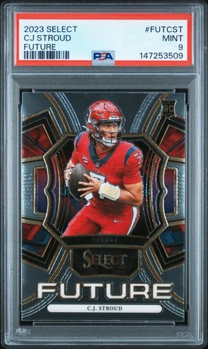 147253509 C.J. Stroud 2023 Panini Select #FUT-CST Future Rookie RC PSA 9