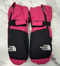 The North Face Mittens Toddler 3T  Insulated Snow Ski Winter Clip Strap Pink